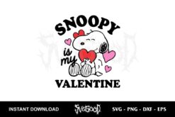 snoopy is my valentine svg