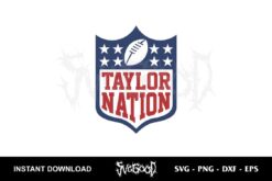 taylor nation football svg