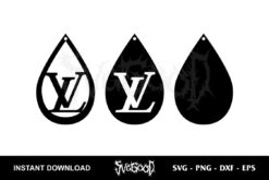 LV Logo Earrings SVG
