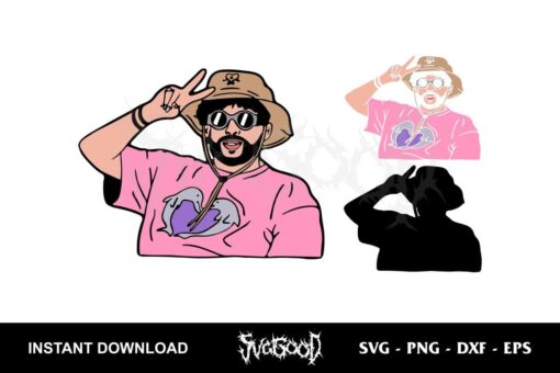 Un Verano sin ti bad bunny svg layered