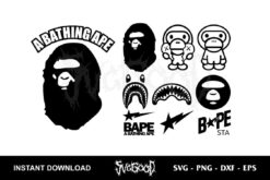 A Bathing Ape Bape Logo SVG Bundle