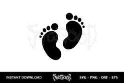 baby feet svg vector