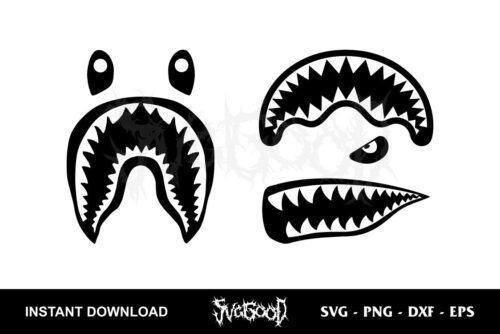 bape shark logo svg