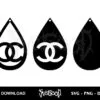 chanel logo earrings svg