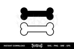 dog bone outline svg file