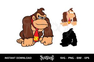 donkey kong clipart svg layered