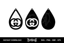 gucci logo earrings svg