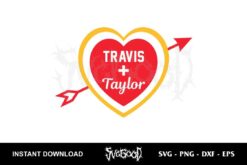Heart Travis And Taylor SVG