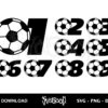 soccer birthday numbers svg