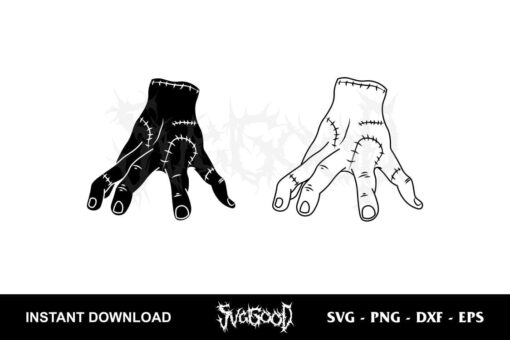 Wednesday Addams Hand SVG