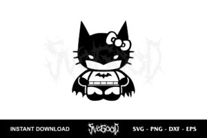 batman hello kitty svg