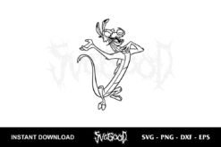disney mushu mulan outline svg