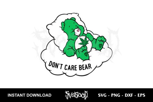 don't care bear weed svg