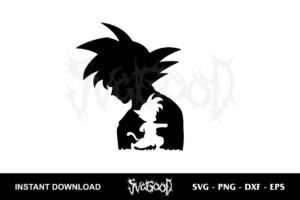 goku silhouette svg