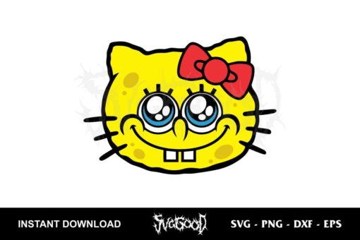 Hello Kitty Spongebob SVG
