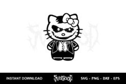 joker hello kitty svg