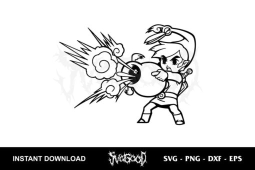 Zelda Outline SVG Cricut
