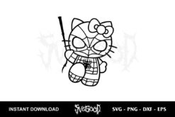 spiderman hello kitty svg