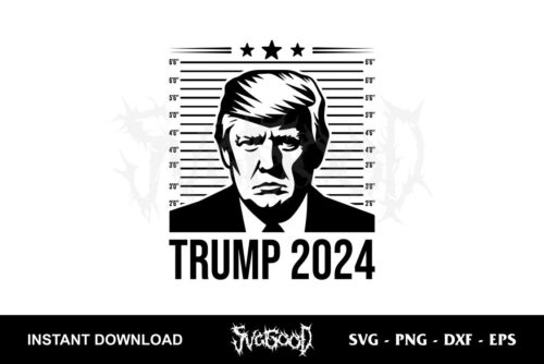 trump mugshot 2024 president svg