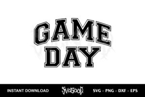 game day svg cut file