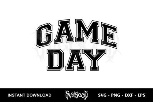 game day svg cut file