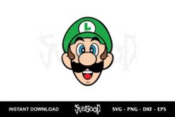 luigi face svg super mario svg