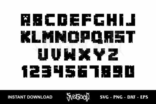 Minecraft Alphabet SVG - SVGGOOD