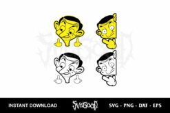 mr bean face svg
