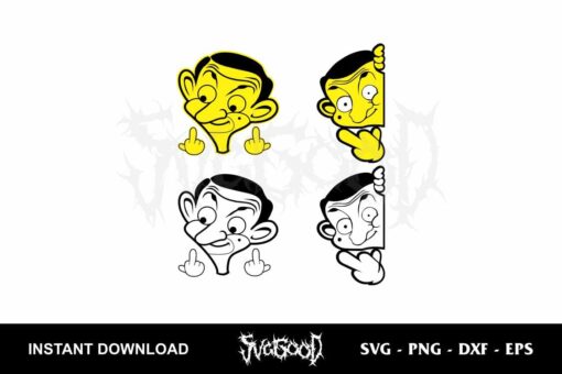 mr bean face svg