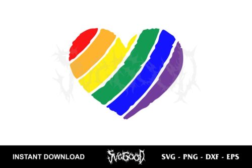 rainbow heart svg