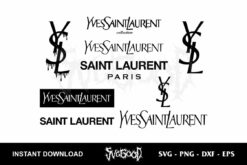 ysl saint laurent logo svg bundle