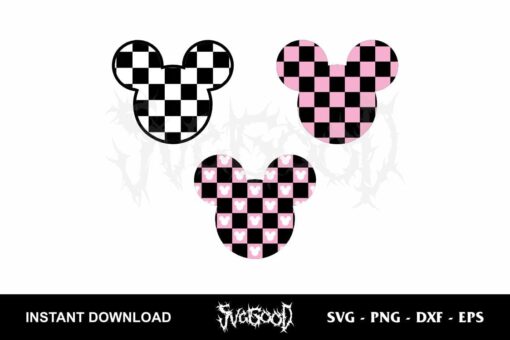Checkerboard mickey svg