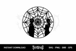 Wednesday Addams Silhouette SVG