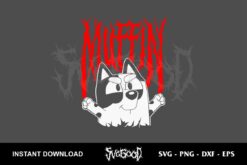 bluey muffin metal svg
