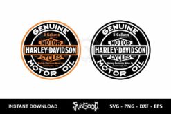 harley davidson genuine motor oil svg vector
