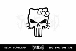 hello kitty punisher svg cricut