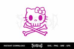 Hello Kitty Skull SVG For Cricut