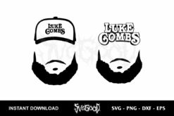 Luke Combs Face SVG Cut File