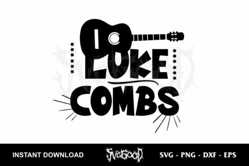 luke combs guitar svg