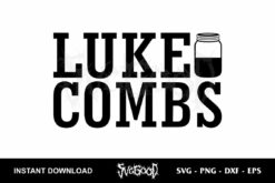Luke Combs Vector SVG Cricut
