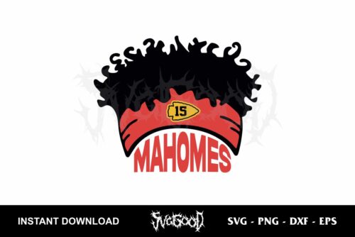 mahomes headband svg