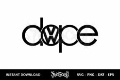 vw dope svg cut file
