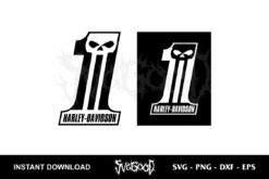 No 1 Harley Davidson SVG