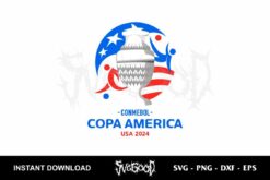 Copa America USA 2024 Football SVG