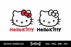 Hello Kitty Logo SVG Cut File