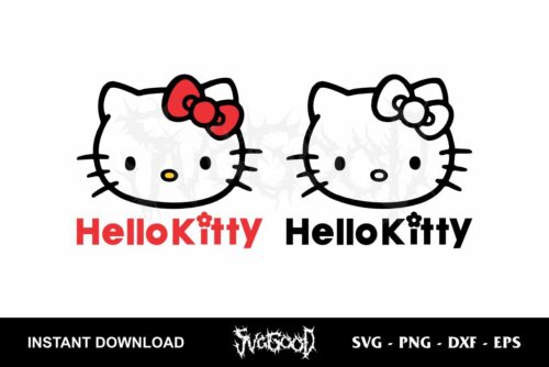 hello kitty logo svg cut file