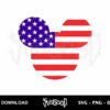 mickey head american flag svg