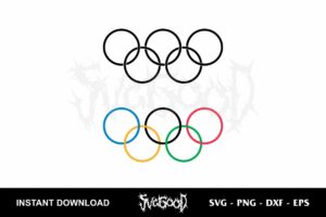Olympic rings logo svg vector
