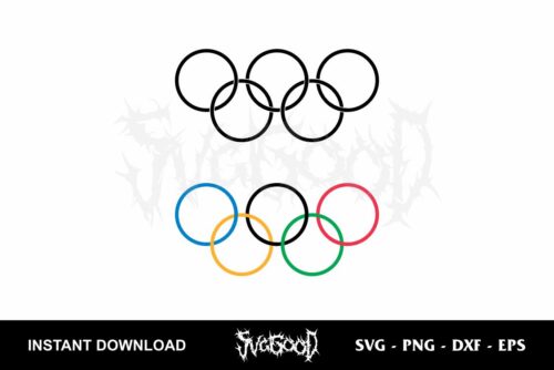 Olympic rings logo svg vector