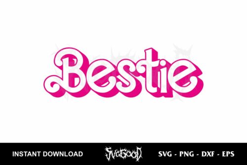 bestie barbie font svg